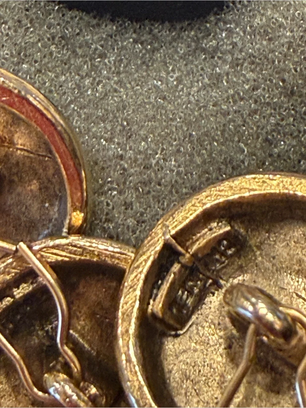 CHANEL Gold-Tone Men's Cufflinks with Logo